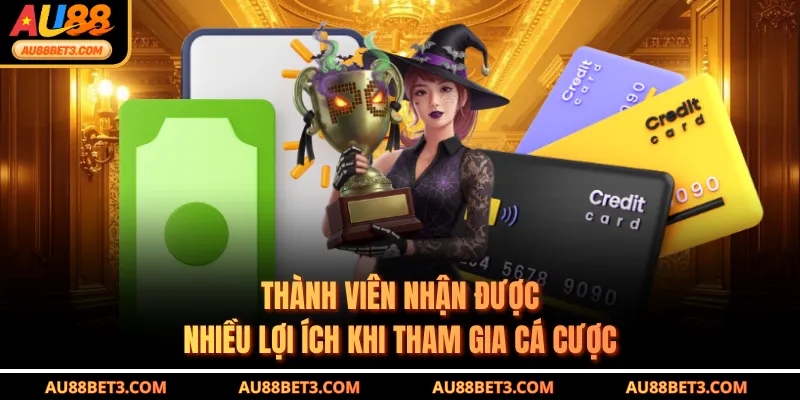 Thành viên nhận được nhiều lợi ích khi tham gia cá cược